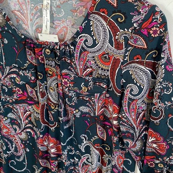PerSeption Concept paisley 3/4 sleeved Top, Size M, NWT - Picture 4 of 6